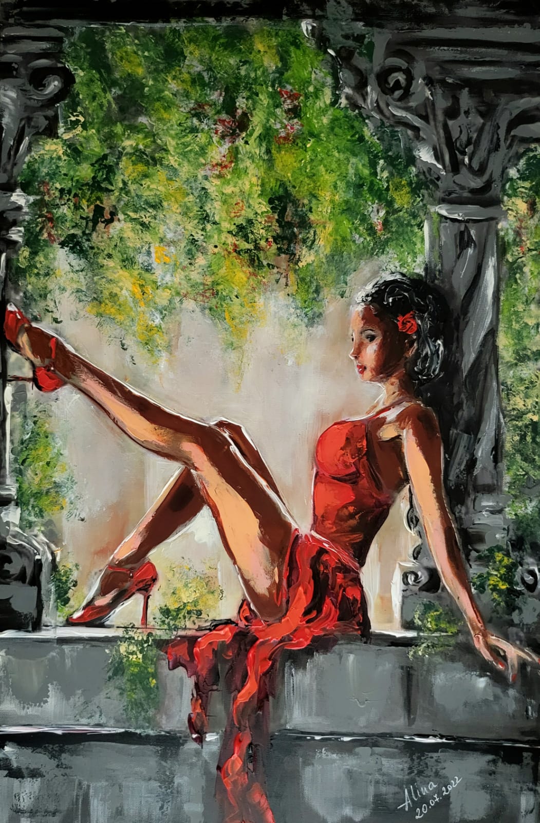 ArteDiAlina.com painting: A little bit tired